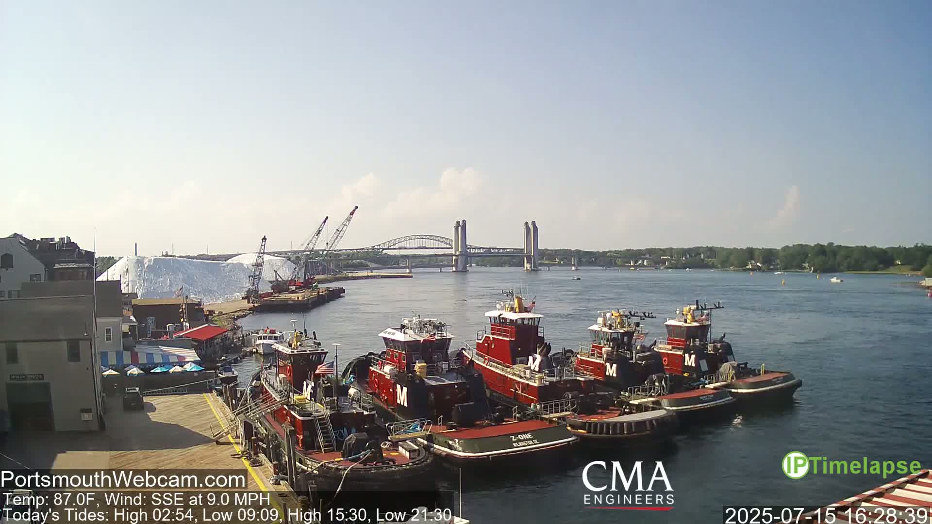 Old Harbor Tugboats & Shipping Live Cam -  Portsmouth, New Hampshire, USA