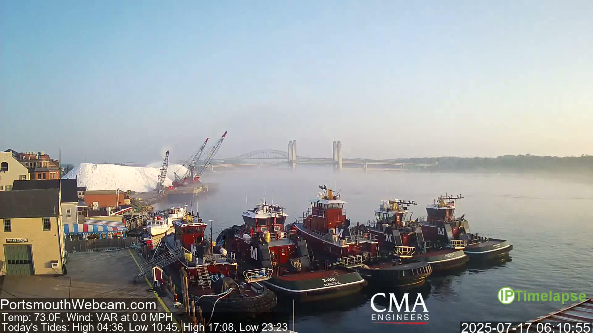 Old Harbor Tugboats & Shipping Live Cam -  Portsmouth, New Hampshire, USA