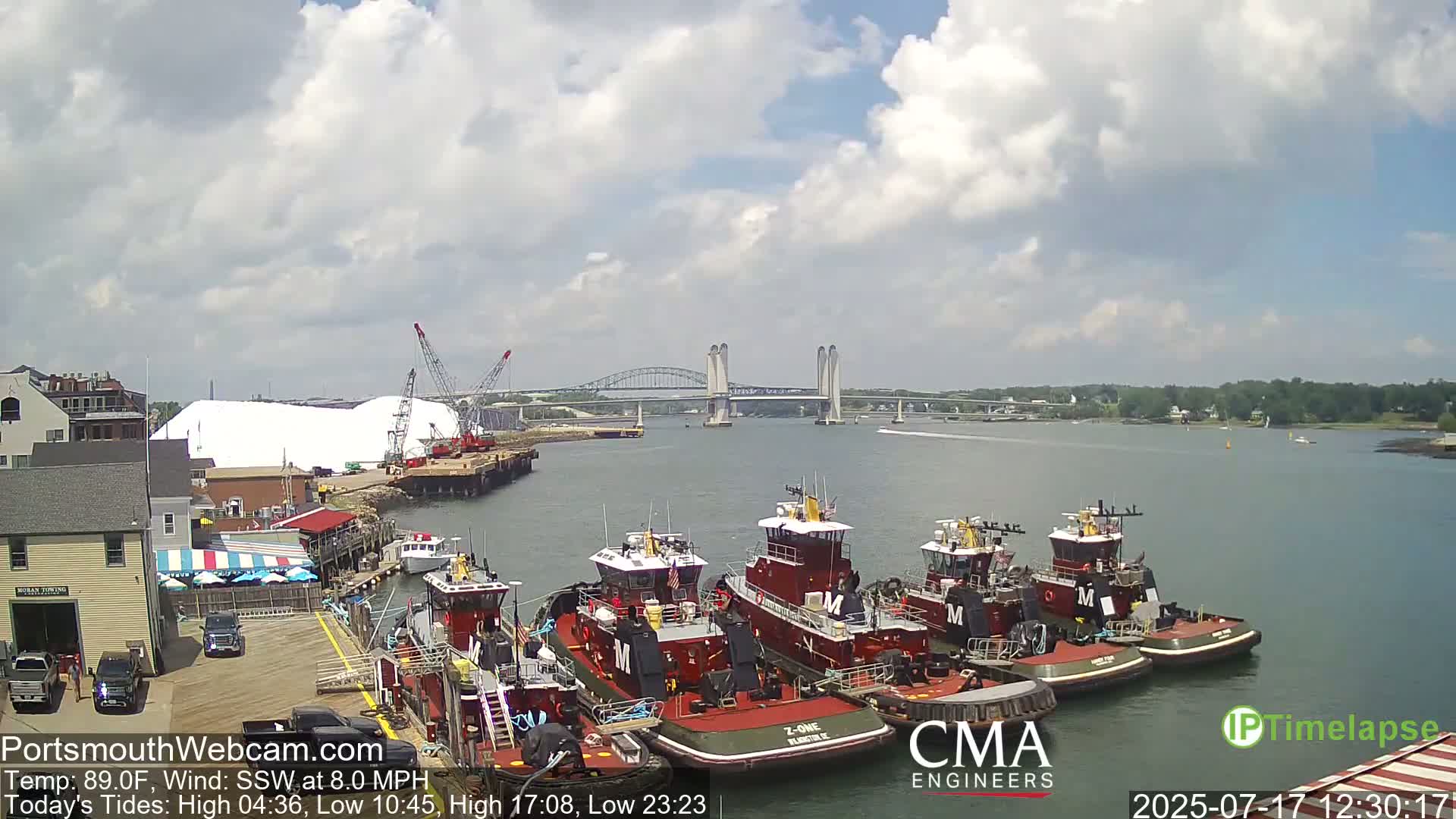 Old Harbor Tugboats & Shipping Live Cam -  Portsmouth, New Hampshire, USA