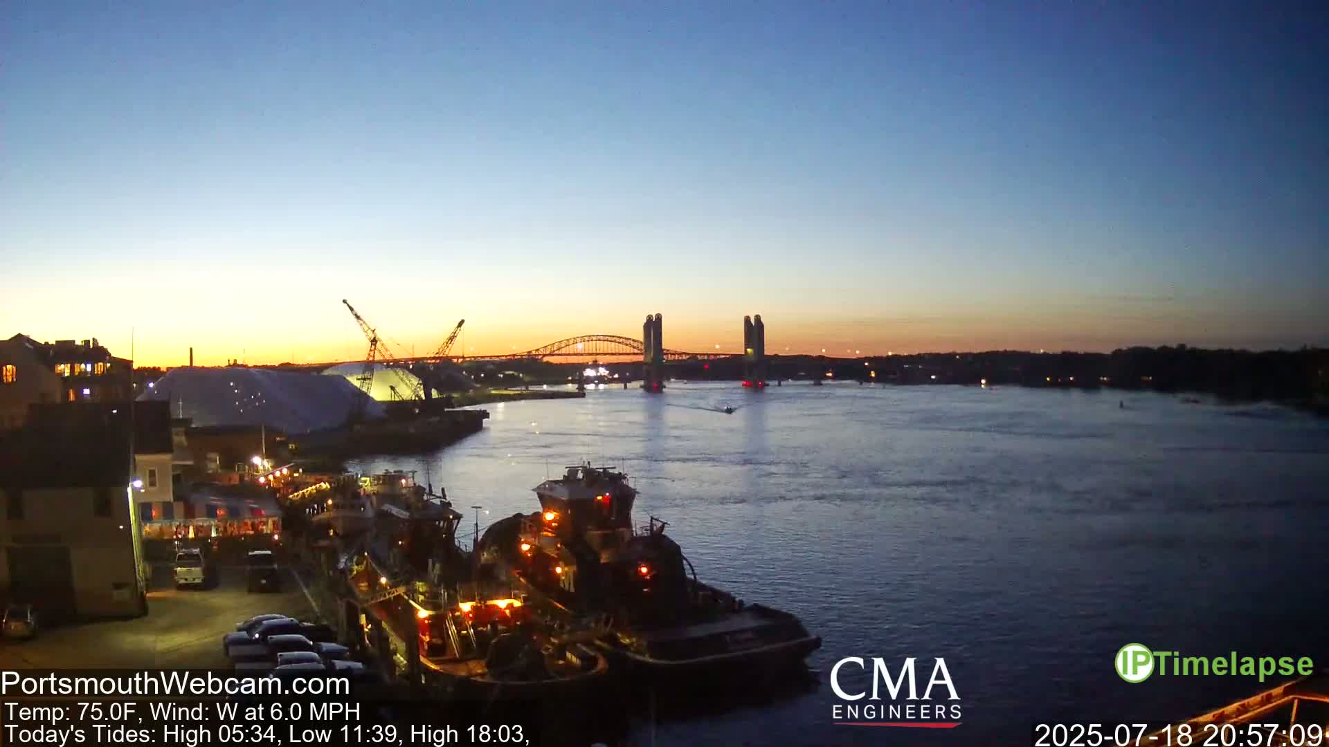 Old Harbor Tugboats & Shipping Live Cam -  Portsmouth, New Hampshire, USA