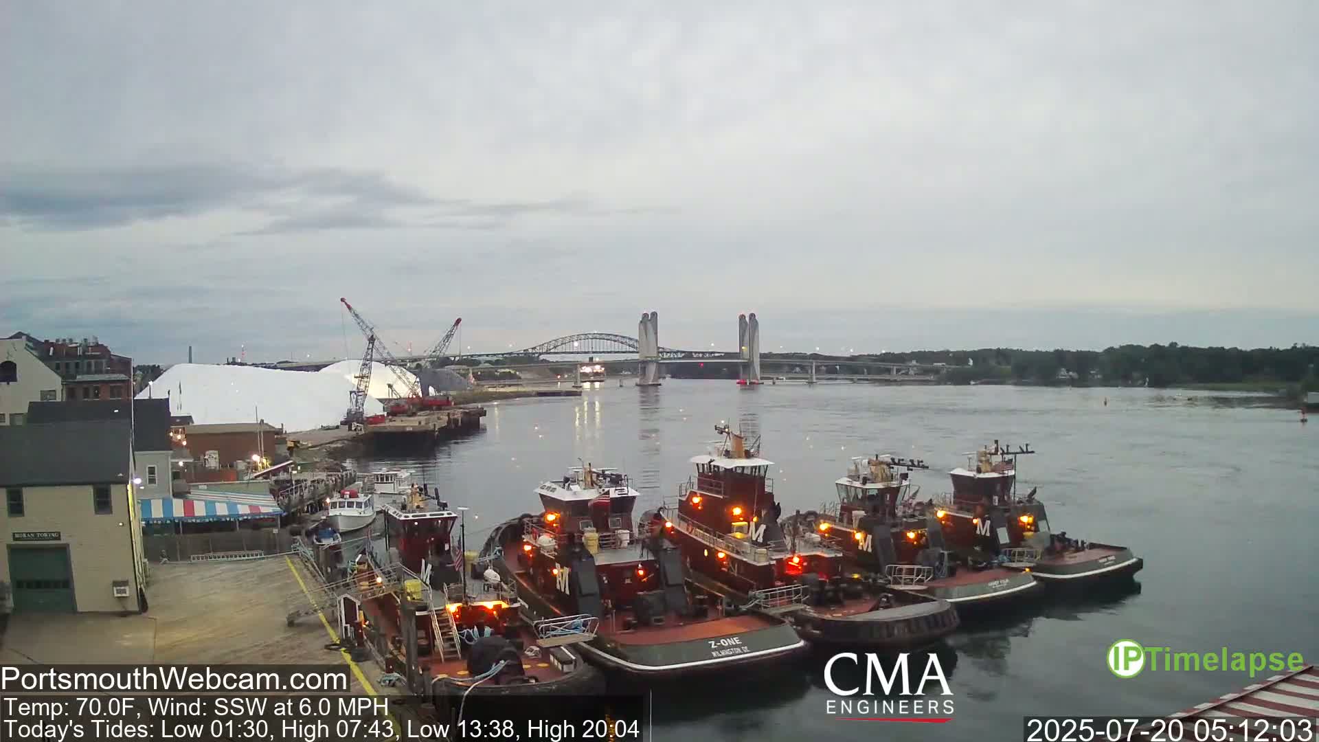 Old Harbor Tugboats & Shipping Live Cam -  Portsmouth, New Hampshire, USA
