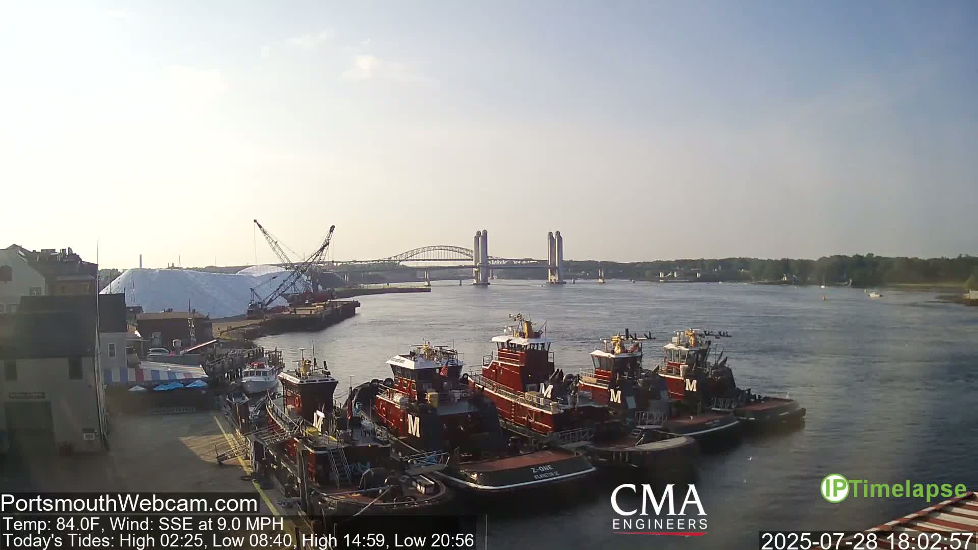 Old Harbor Tugboats & Shipping Live Cam -  Portsmouth, New Hampshire, USA