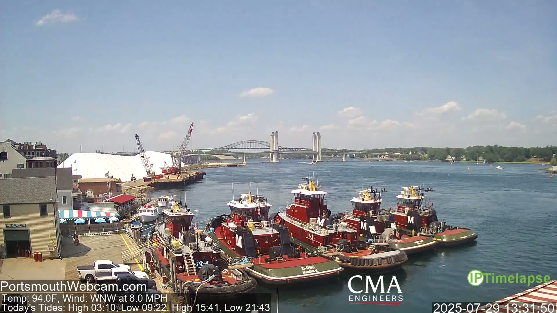 Old Harbor Tugboats & Shipping Live Cam -  Portsmouth, New Hampshire, USA