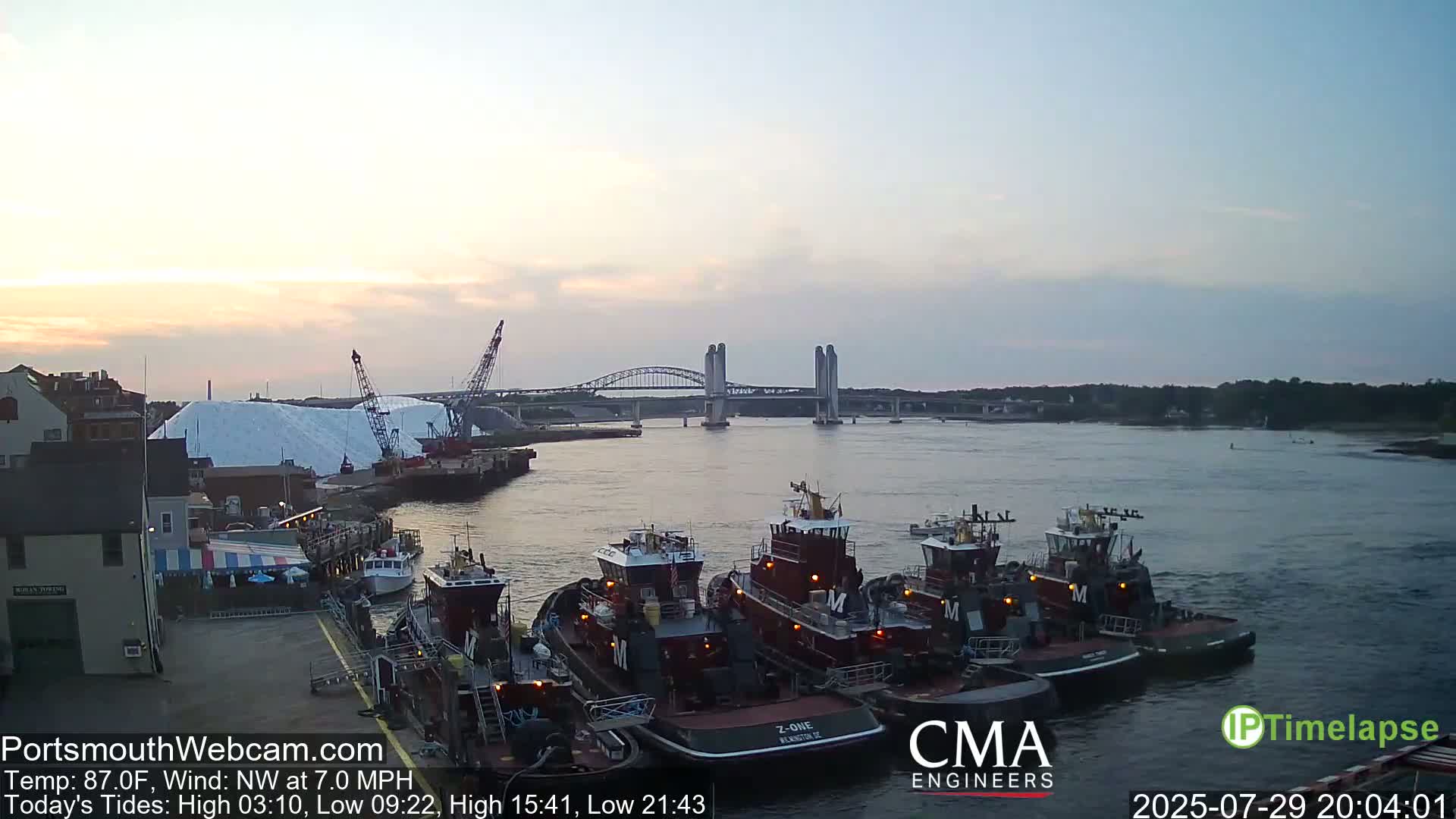 Old Harbor Tugboats & Shipping Live Cam -  Portsmouth, New Hampshire, USA