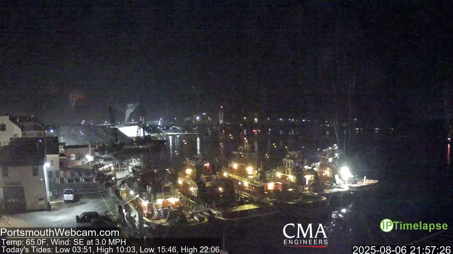 Old Harbor Tugboats & Shipping Live Cam -  Portsmouth, New Hampshire, USA