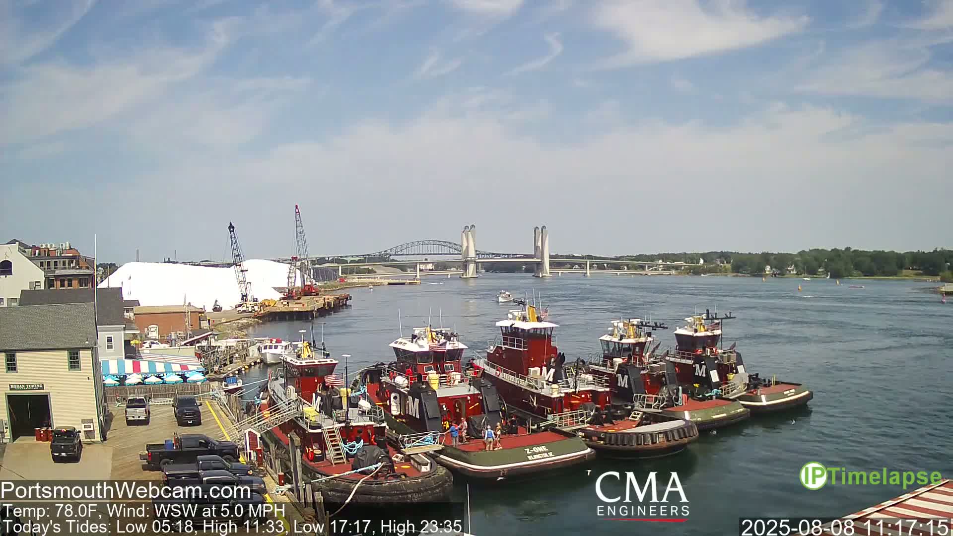 Old Harbor Tugboats & Shipping Live Cam -  Portsmouth, New Hampshire, USA