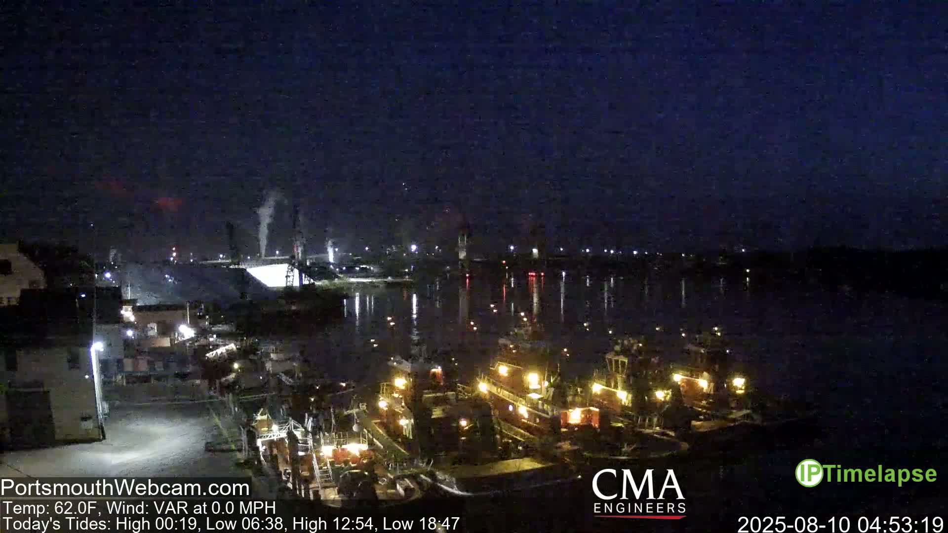 Old Harbor Tugboats & Shipping Live Cam -  Portsmouth, New Hampshire, USA