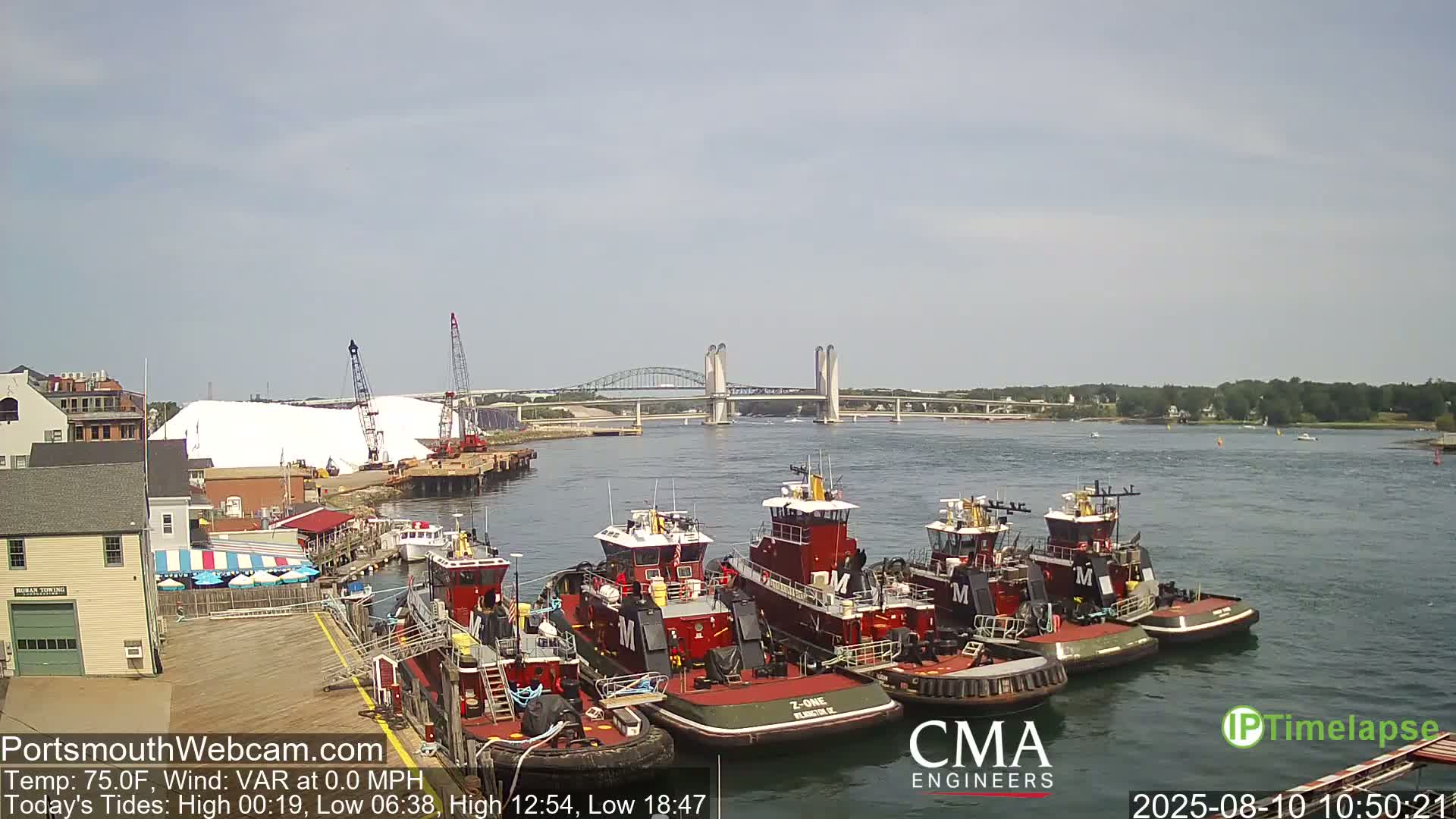 Old Harbor Tugboats & Shipping Live Cam -  Portsmouth, New Hampshire, USA