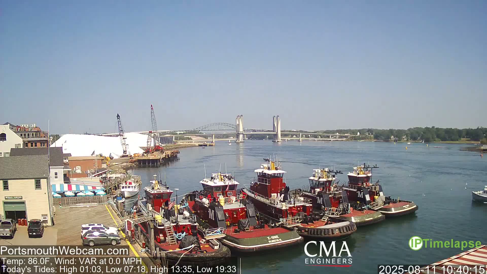 Old Harbor Tugboats & Shipping Live Cam -  Portsmouth, New Hampshire, USA