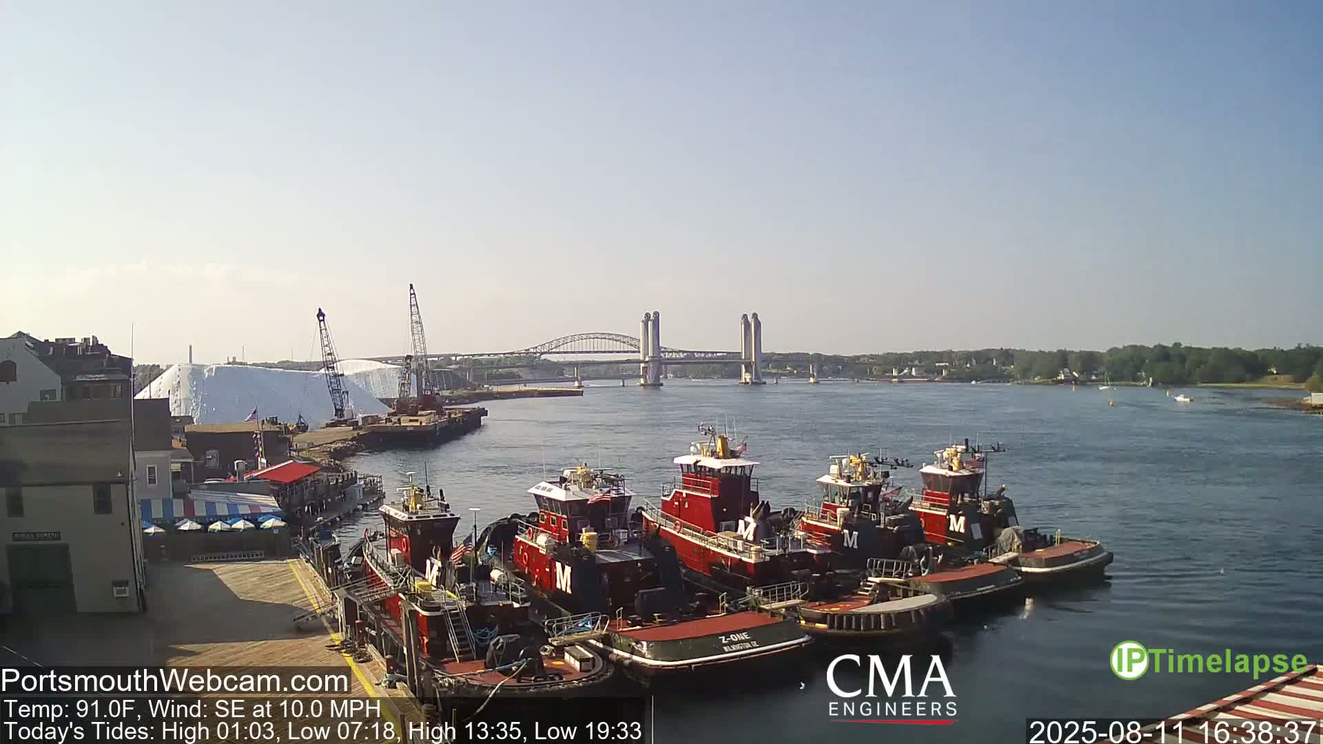 Old Harbor Tugboats & Shipping Live Cam -  Portsmouth, New Hampshire, USA