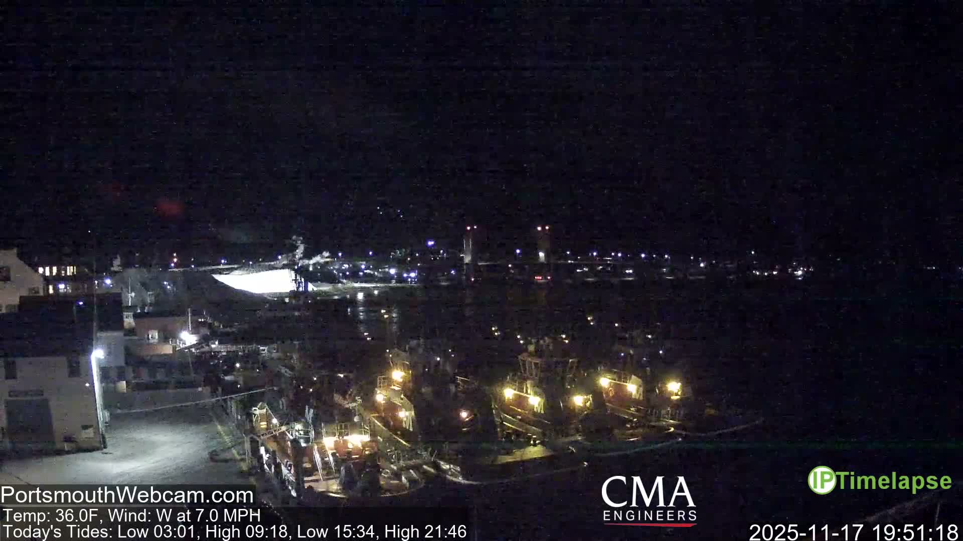 Old Harbor Tugboats & Shipping Live Cam -  Portsmouth, New Hampshire, USA