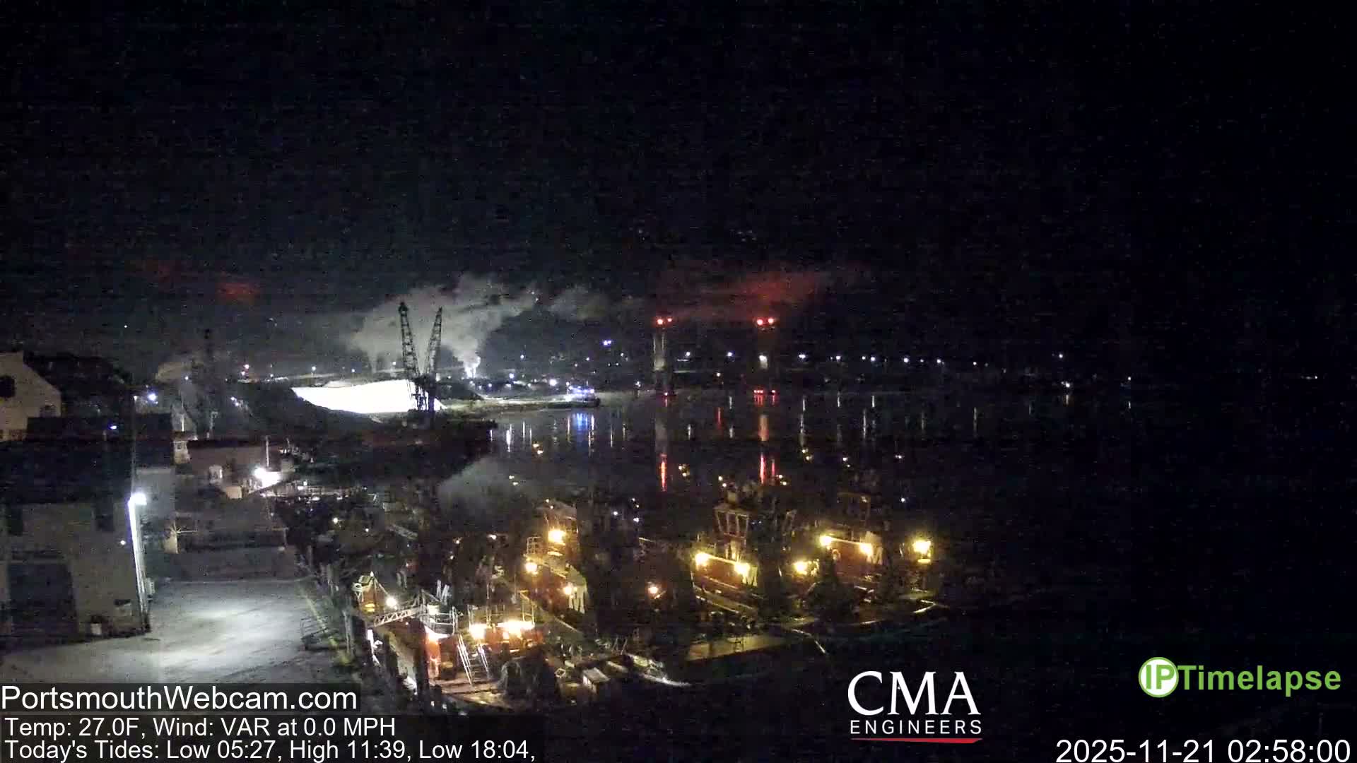 Old Harbor Tugboats & Shipping Live Cam -  Portsmouth, New Hampshire, USA