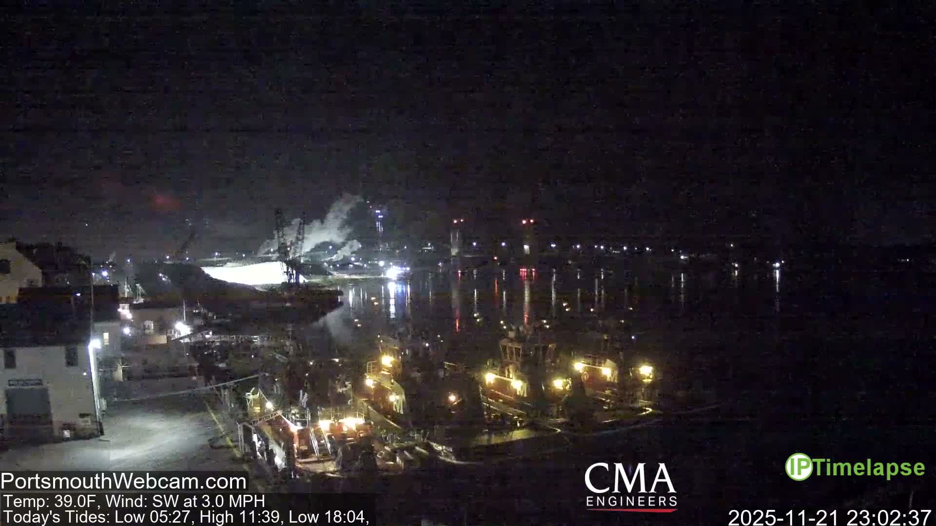 Old Harbor Tugboats & Shipping Live Cam -  Portsmouth, New Hampshire, USA