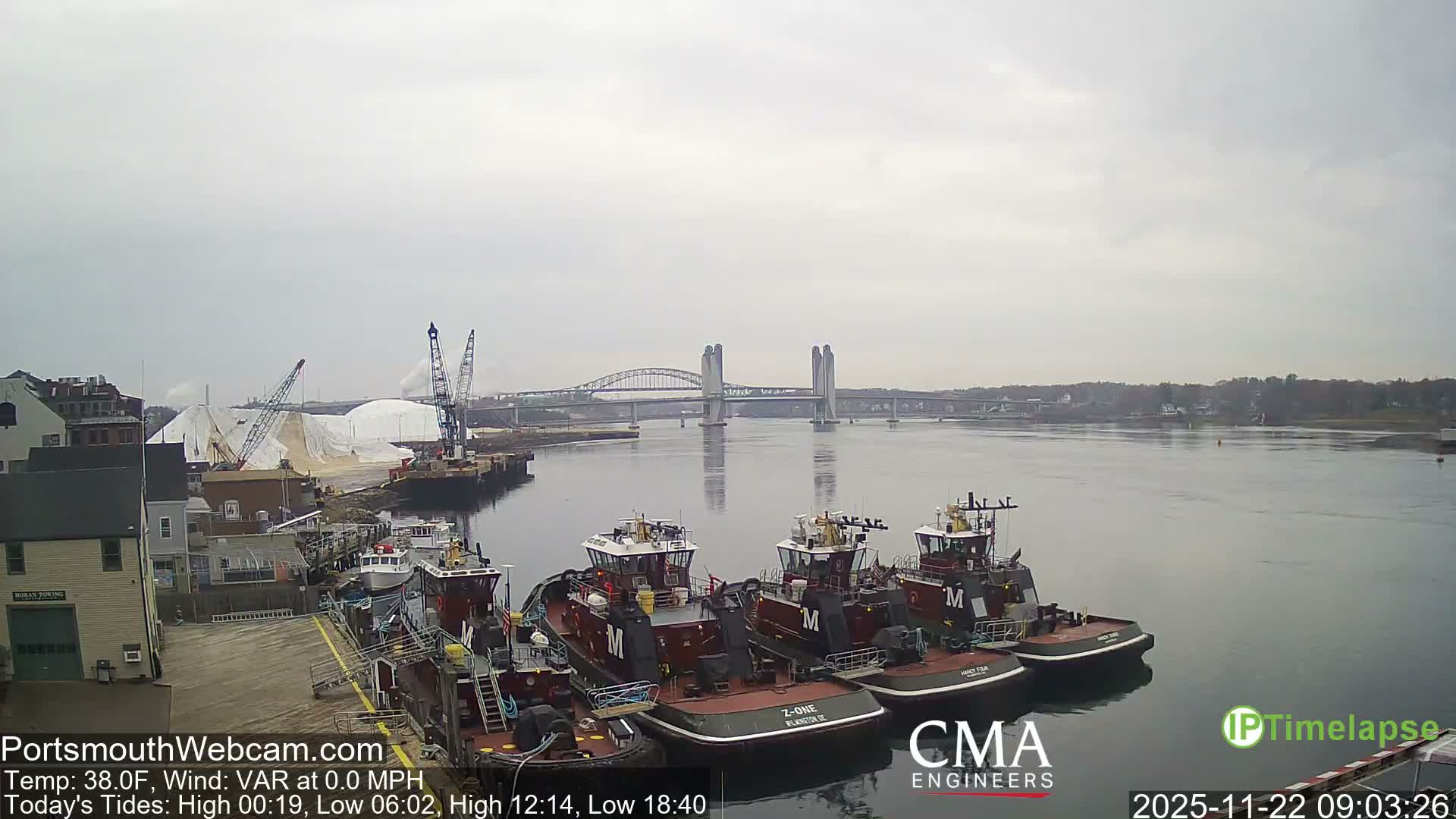 Old Harbor Tugboats & Shipping Live Cam -  Portsmouth, New Hampshire, USA