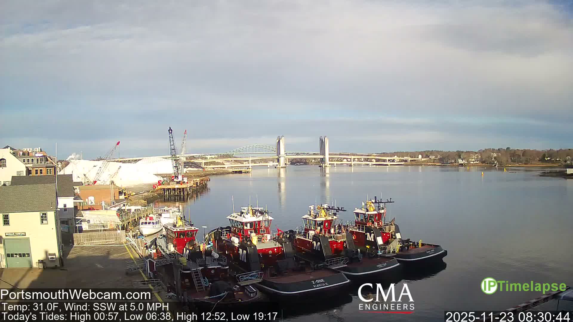 Old Harbor Tugboats & Shipping Live Cam -  Portsmouth, New Hampshire, USA