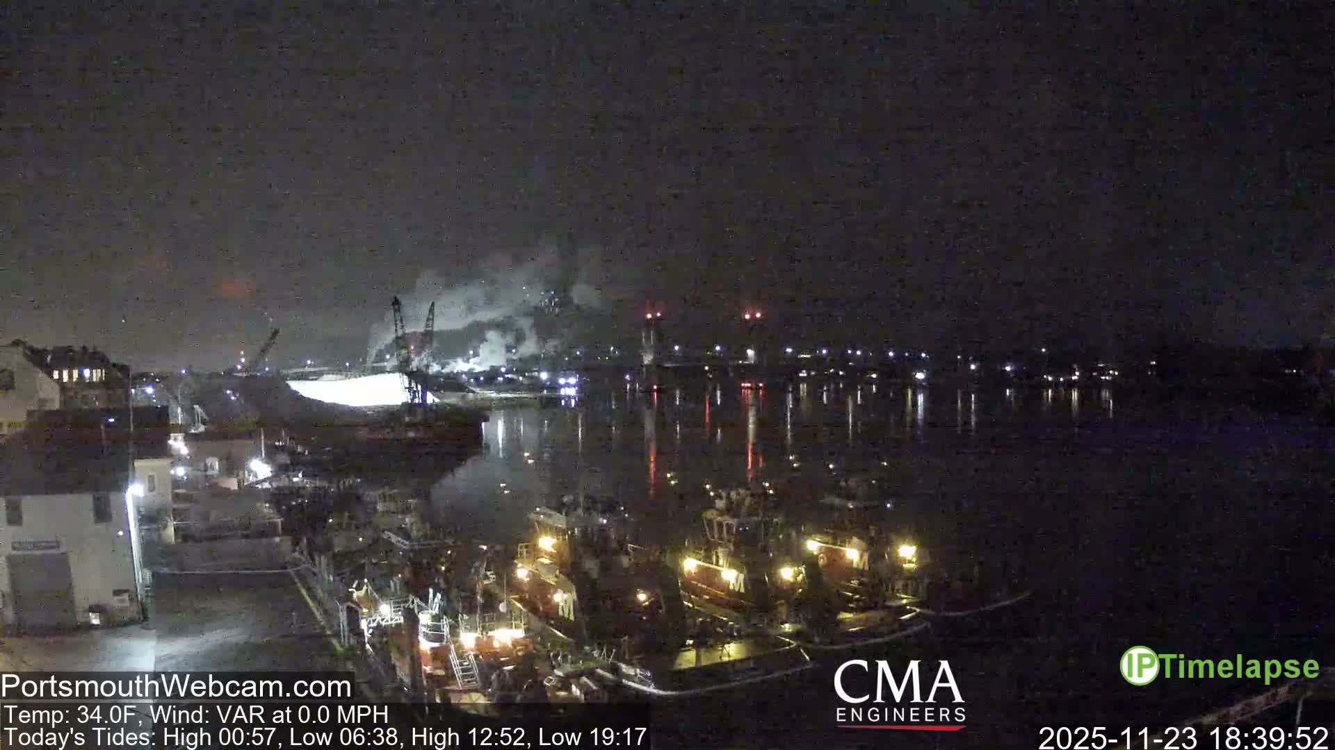 Old Harbor Tugboats & Shipping Live Cam -  Portsmouth, New Hampshire, USA