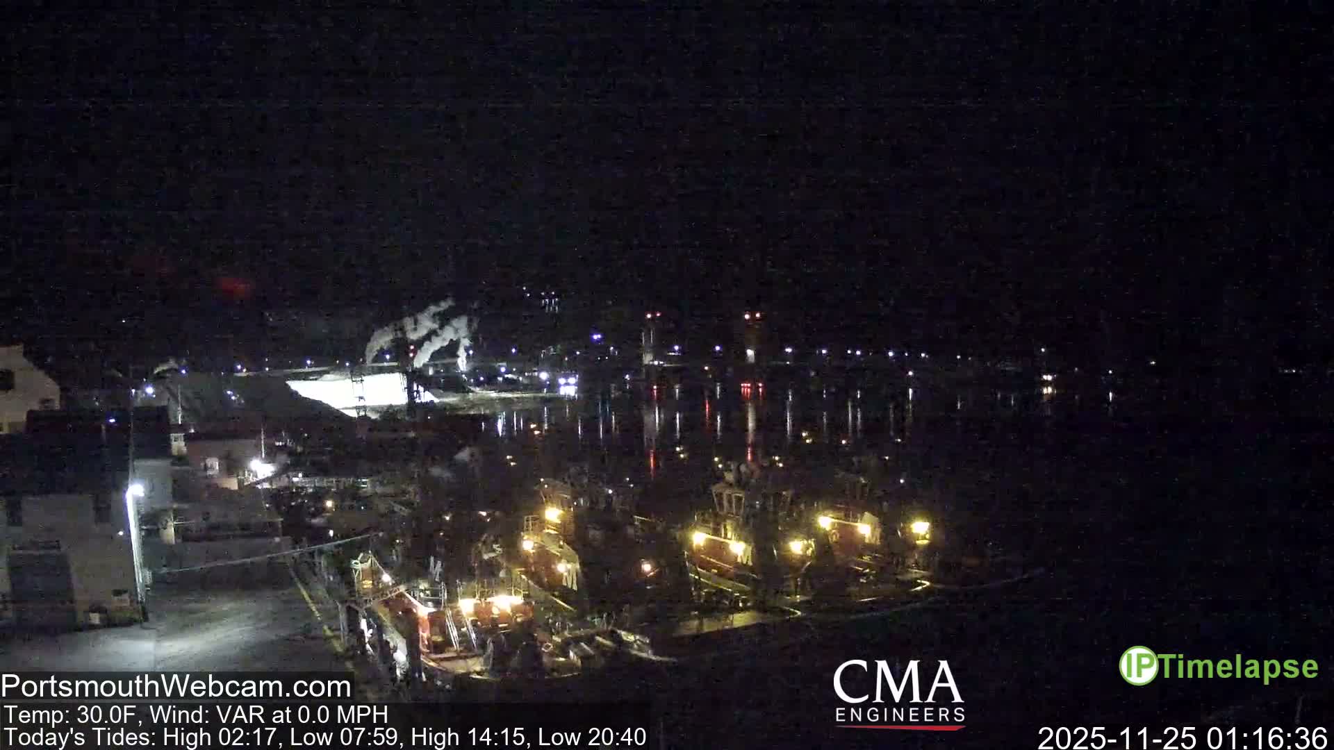 Old Harbor Tugboats & Shipping Live Cam -  Portsmouth, New Hampshire, USA