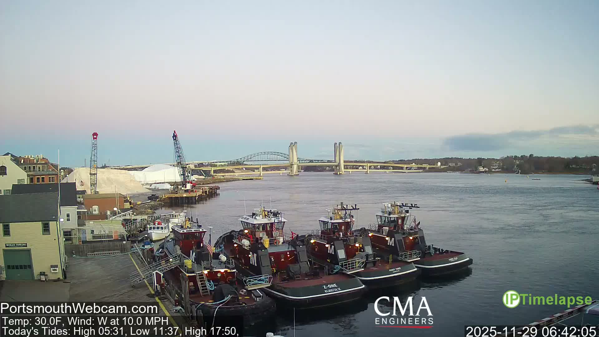 Old Harbor Tugboats & Shipping Live Cam -  Portsmouth, New Hampshire, USA