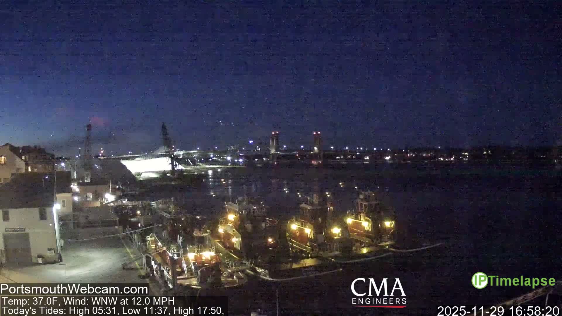 Old Harbor Tugboats & Shipping Live Cam -  Portsmouth, New Hampshire, USA