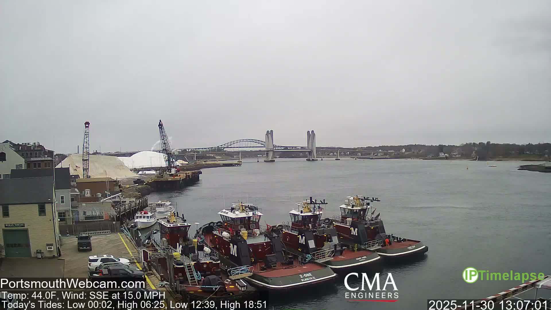 Old Harbor Tugboats & Shipping Live Cam -  Portsmouth, New Hampshire, USA