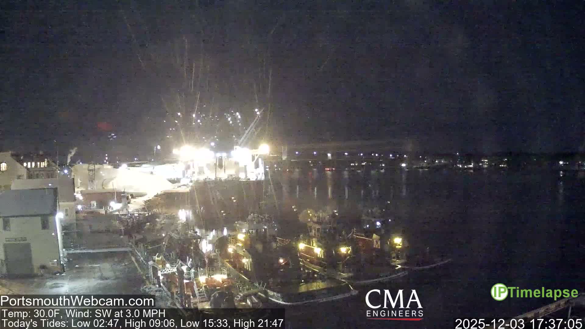 Old Harbor Tugboats & Shipping Live Cam -  Portsmouth, New Hampshire, USA