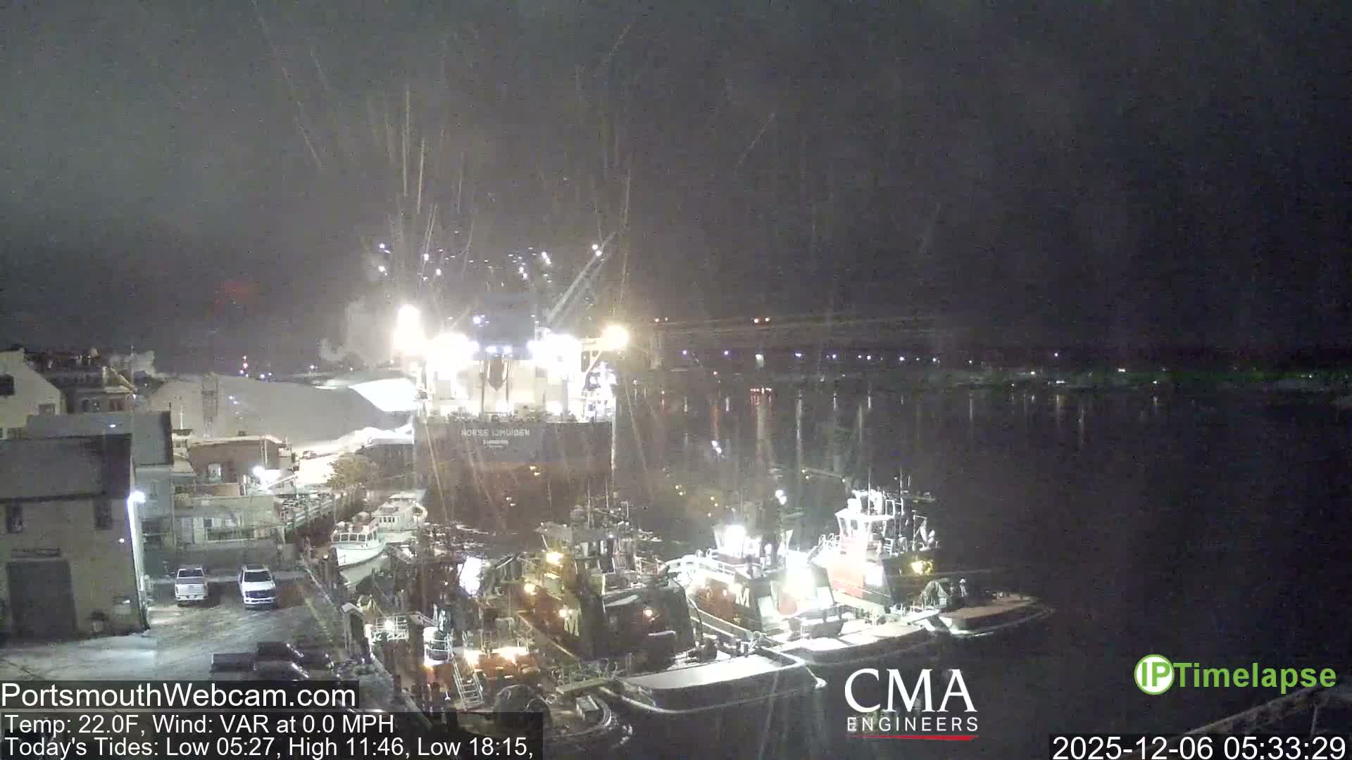Old Harbor Tugboats & Shipping Live Cam -  Portsmouth, New Hampshire, USA