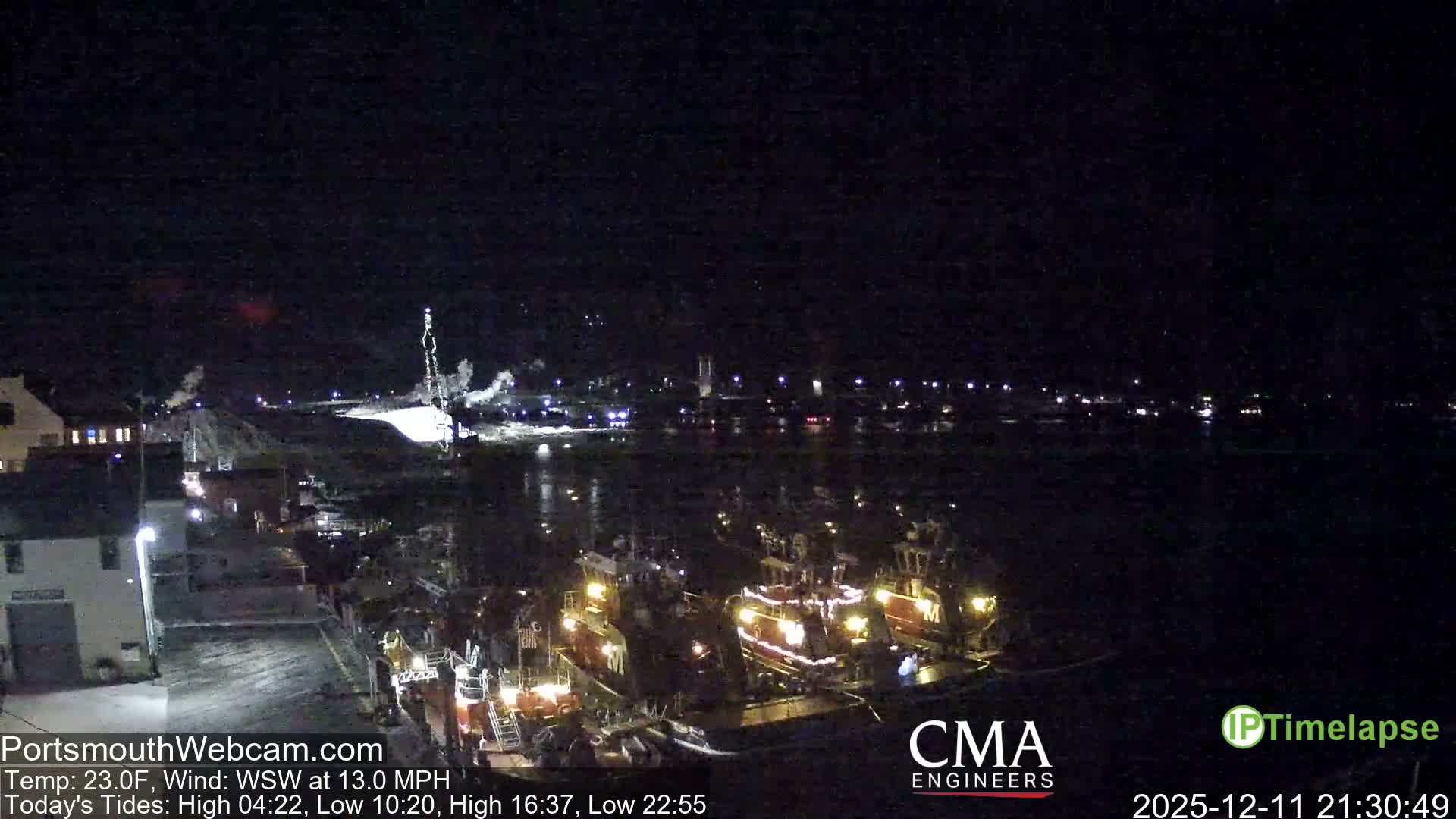 Old Harbor Tugboats & Shipping Live Cam -  Portsmouth, New Hampshire, USA