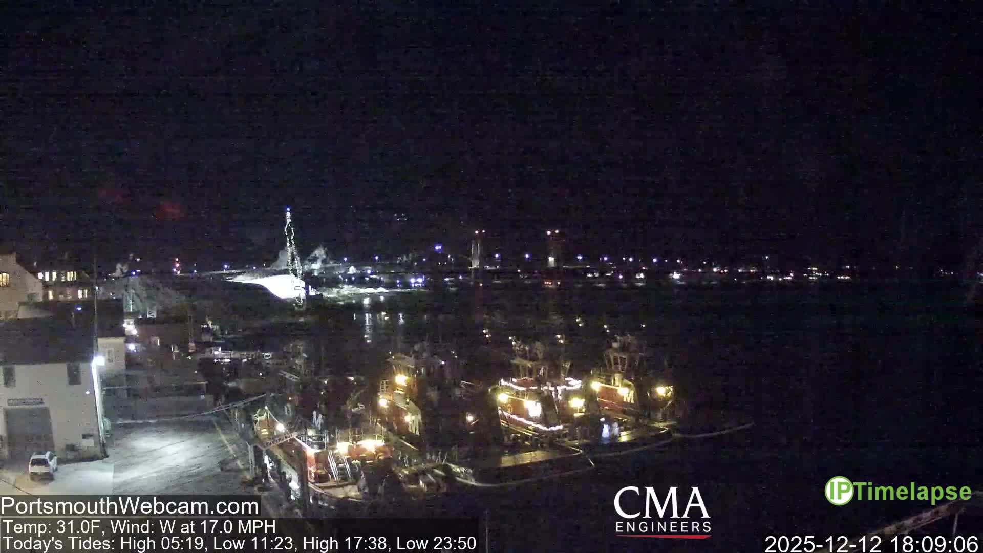 Old Harbor Tugboats & Shipping Live Cam -  Portsmouth, New Hampshire, USA