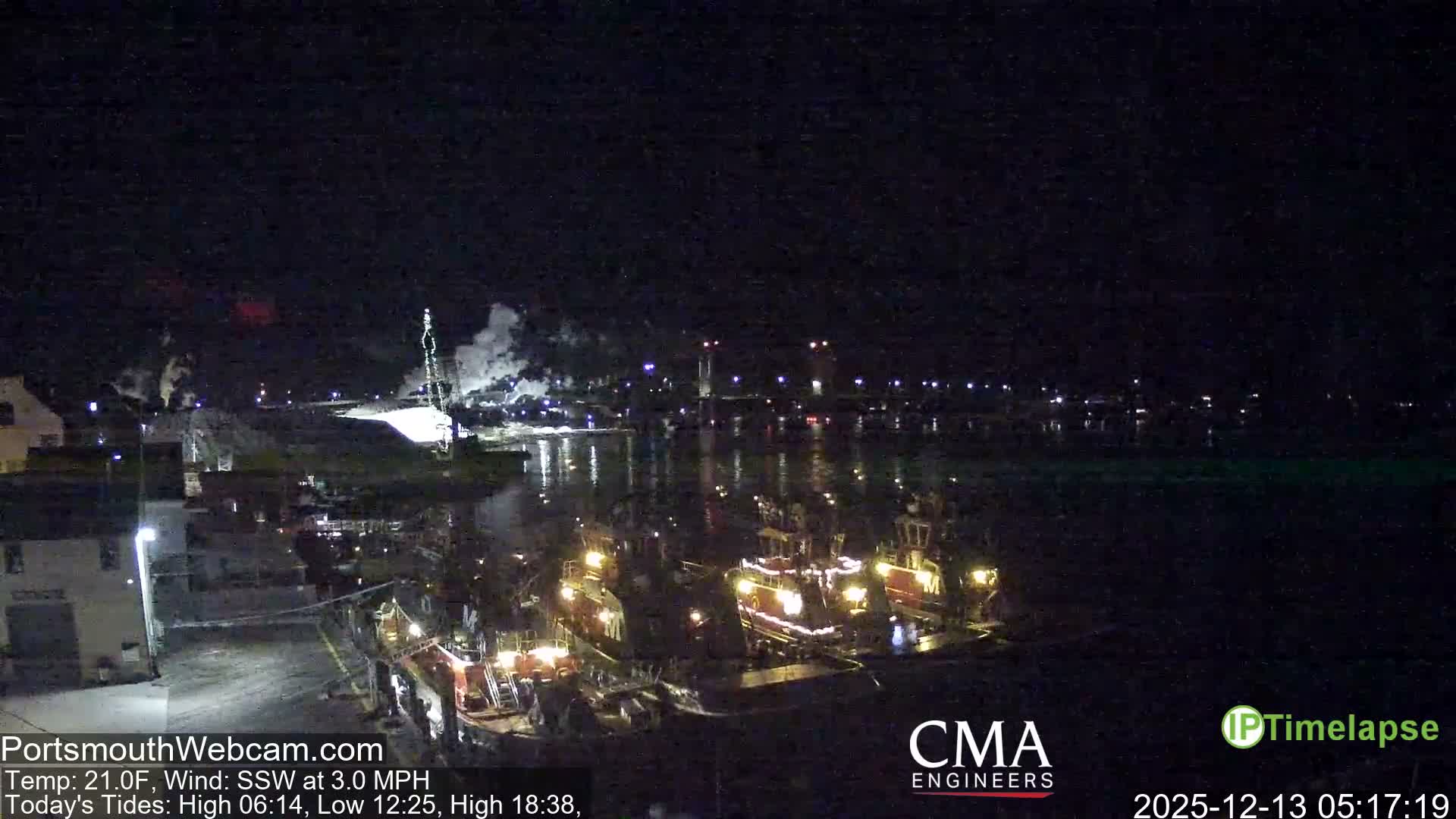 Old Harbor Tugboats & Shipping Live Cam -  Portsmouth, New Hampshire, USA