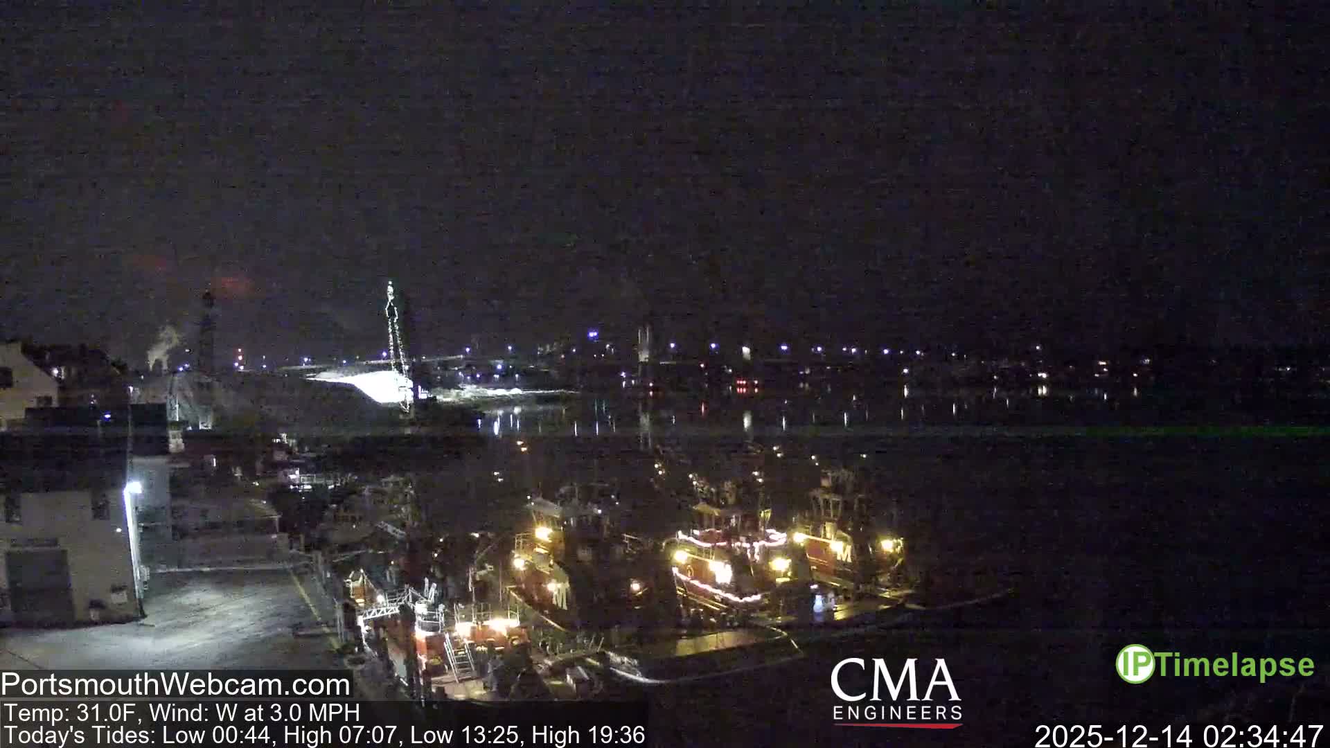 Old Harbor Tugboats & Shipping Live Cam -  Portsmouth, New Hampshire, USA