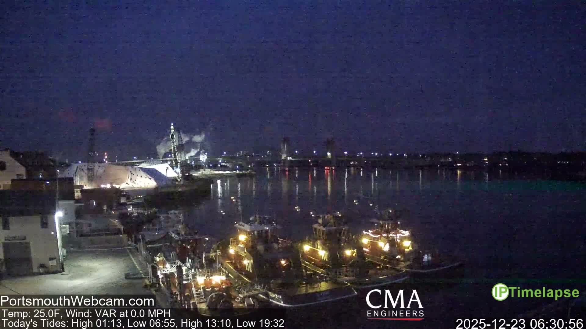 Old Harbor Tugboats & Shipping Live Cam -  Portsmouth, New Hampshire, USA