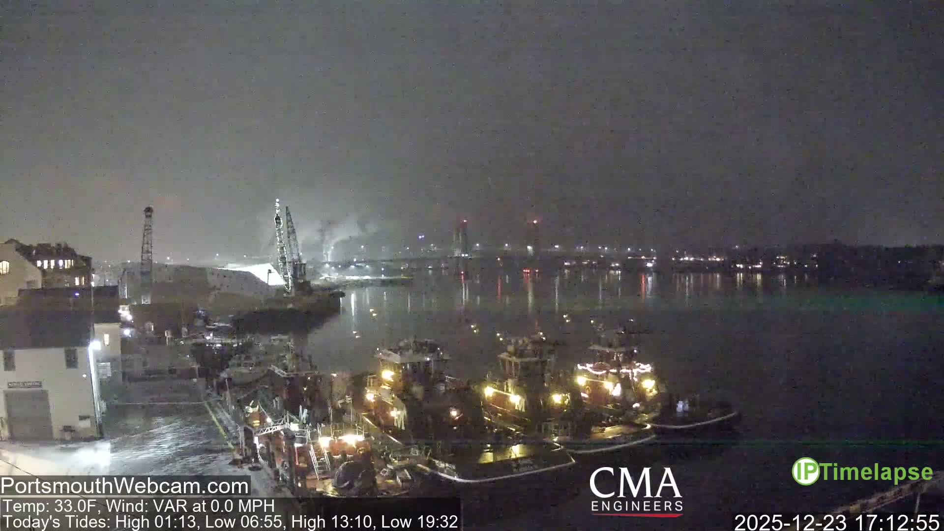 Old Harbor Tugboats & Shipping Live Cam -  Portsmouth, New Hampshire, USA