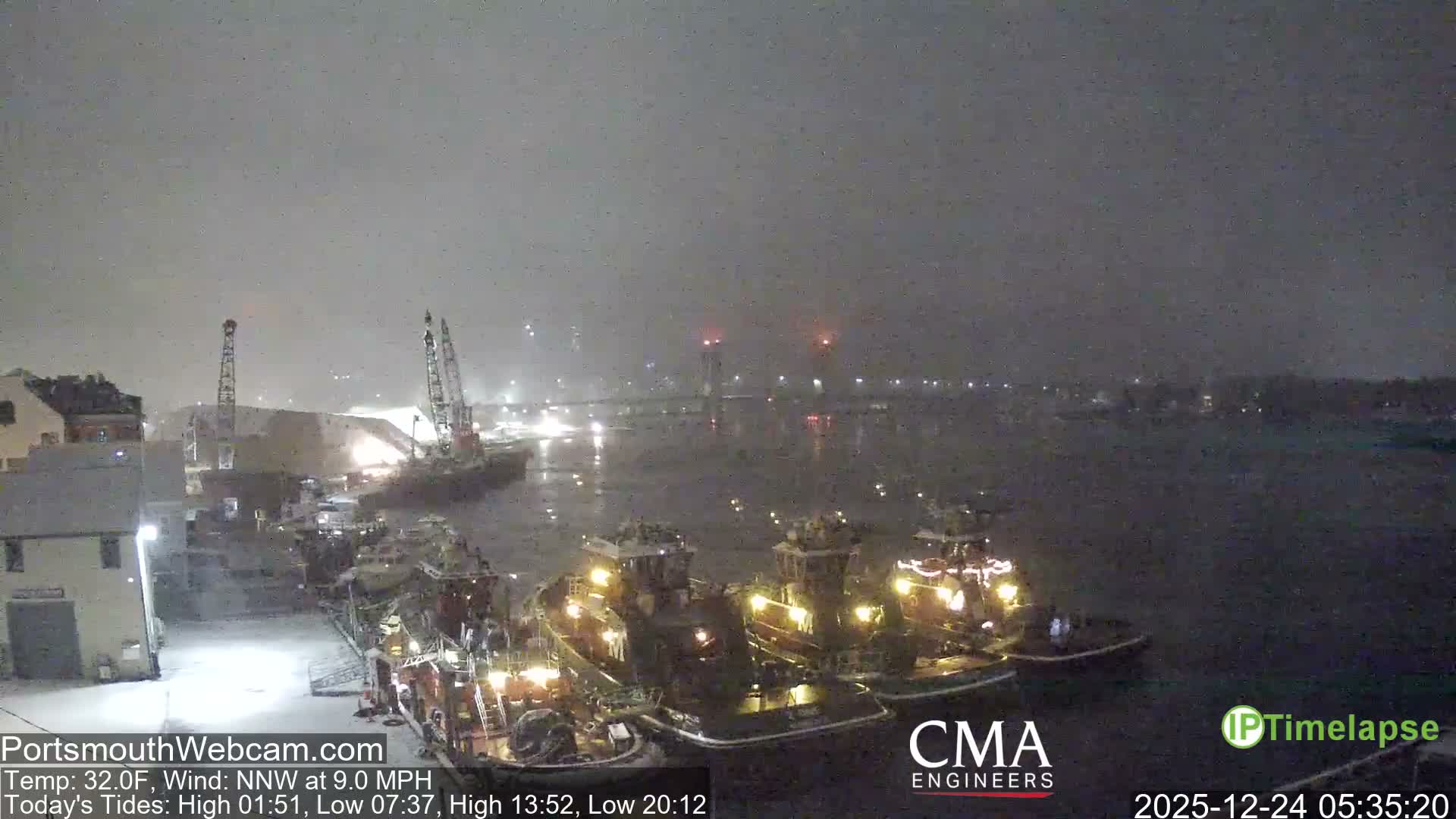 Old Harbor Tugboats & Shipping Live Cam -  Portsmouth, New Hampshire, USA