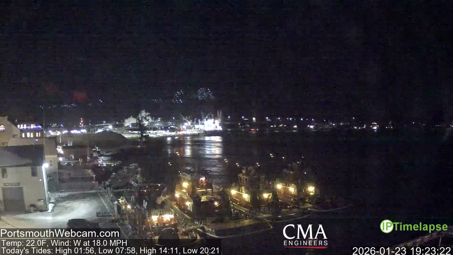 Old Harbor Tugboats & Shipping Live Cam -  Portsmouth, New Hampshire, USA