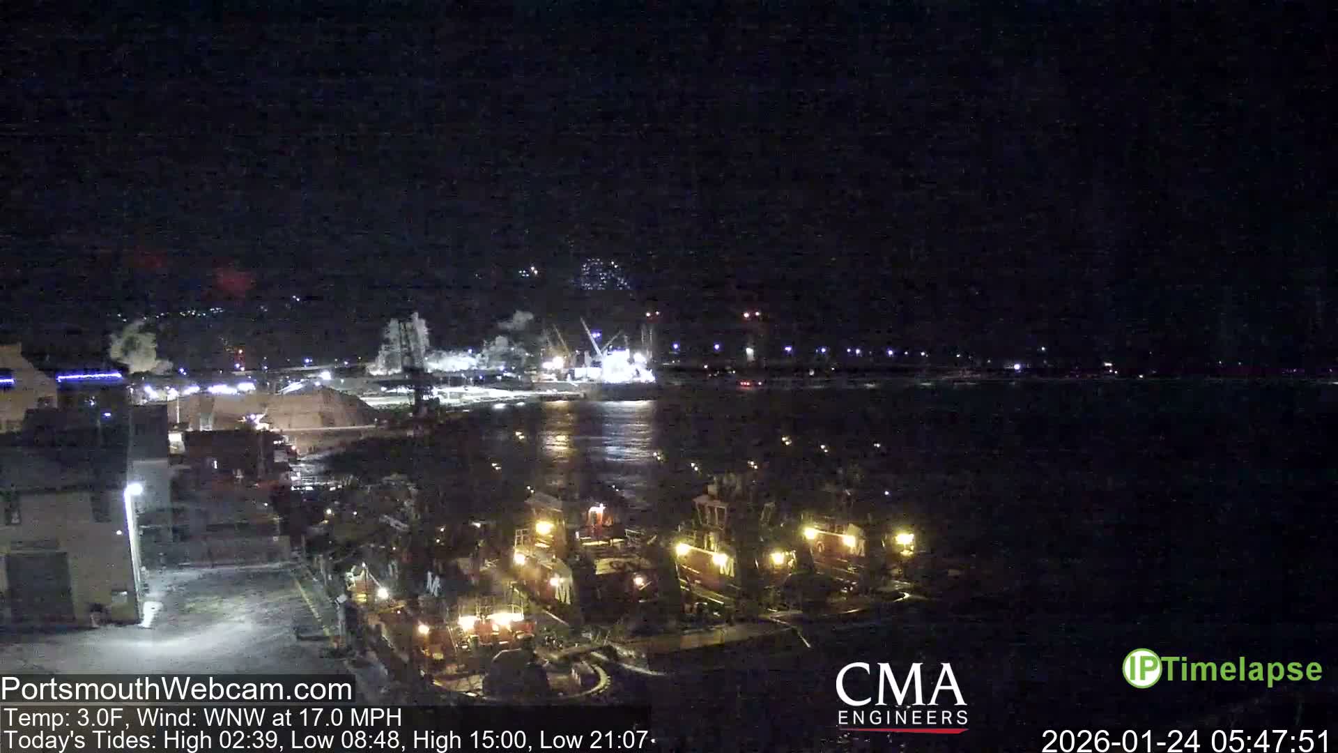 Old Harbor Tugboats & Shipping Live Cam -  Portsmouth, New Hampshire, USA