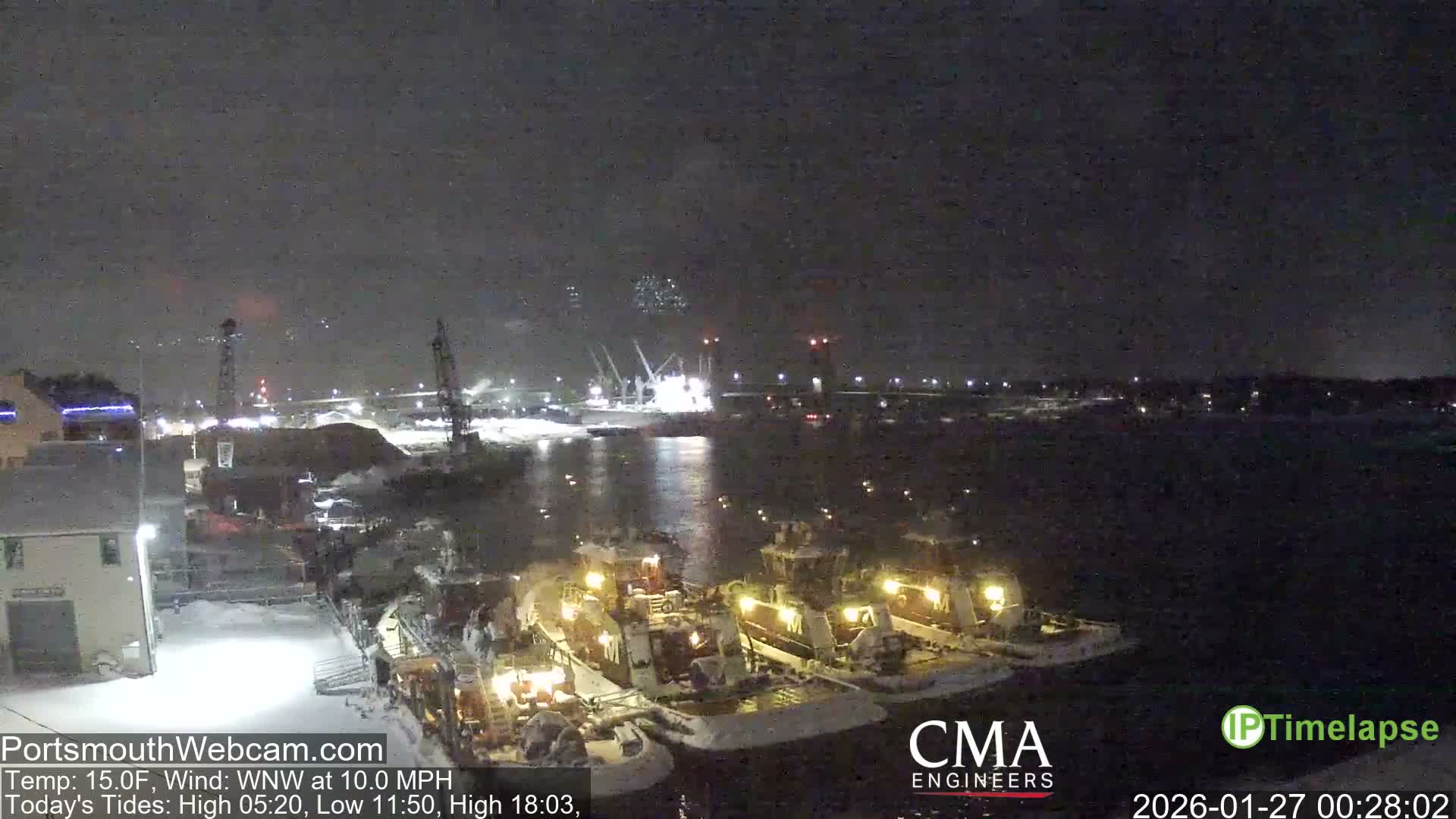 Old Harbor Tugboats & Shipping Live Cam -  Portsmouth, New Hampshire, USA