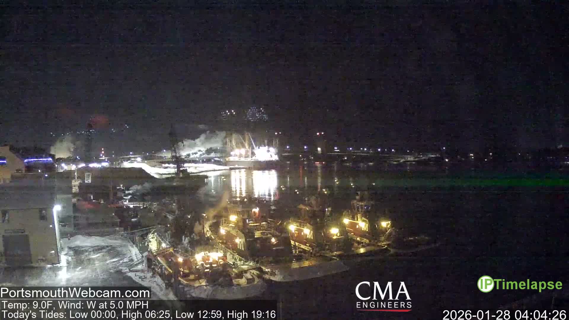 Old Harbor Tugboats & Shipping Live Cam -  Portsmouth, New Hampshire, USA