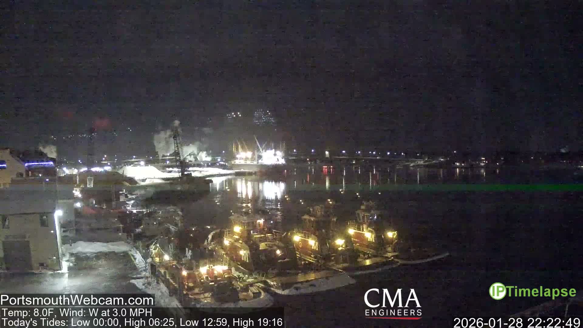 Old Harbor Tugboats & Shipping Live Cam -  Portsmouth, New Hampshire, USA
