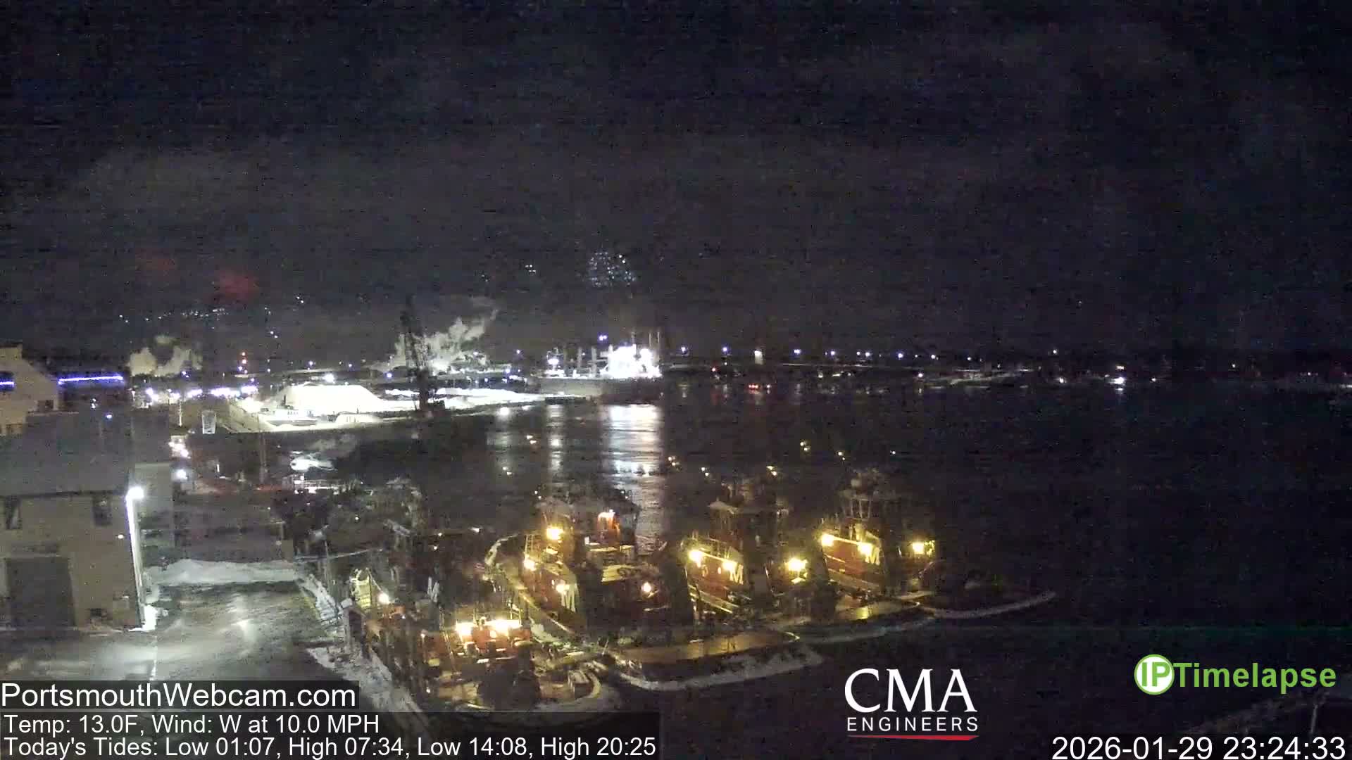 Old Harbor Tugboats & Shipping Live Cam -  Portsmouth, New Hampshire, USA