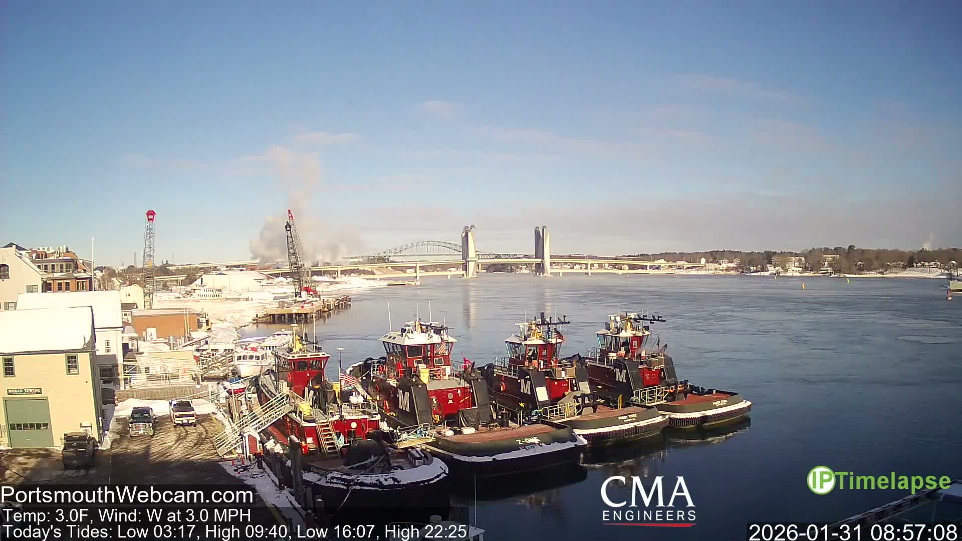 Old Harbor Tugboats & Shipping Live Cam -  Portsmouth, New Hampshire, USA