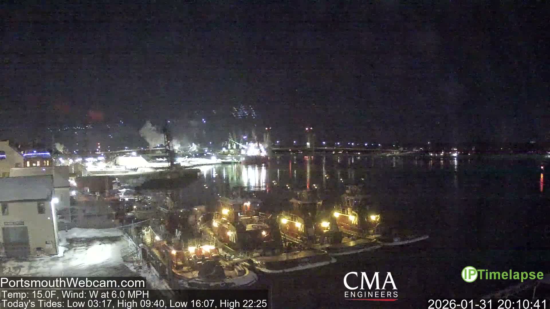 Old Harbor Tugboats & Shipping Live Cam -  Portsmouth, New Hampshire, USA