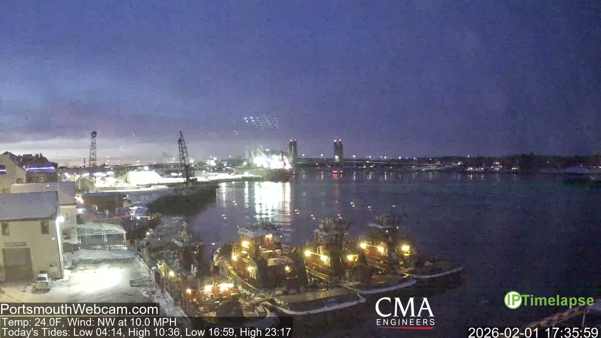 Old Harbor Tugboats & Shipping Live Cam -  Portsmouth, New Hampshire, USA
