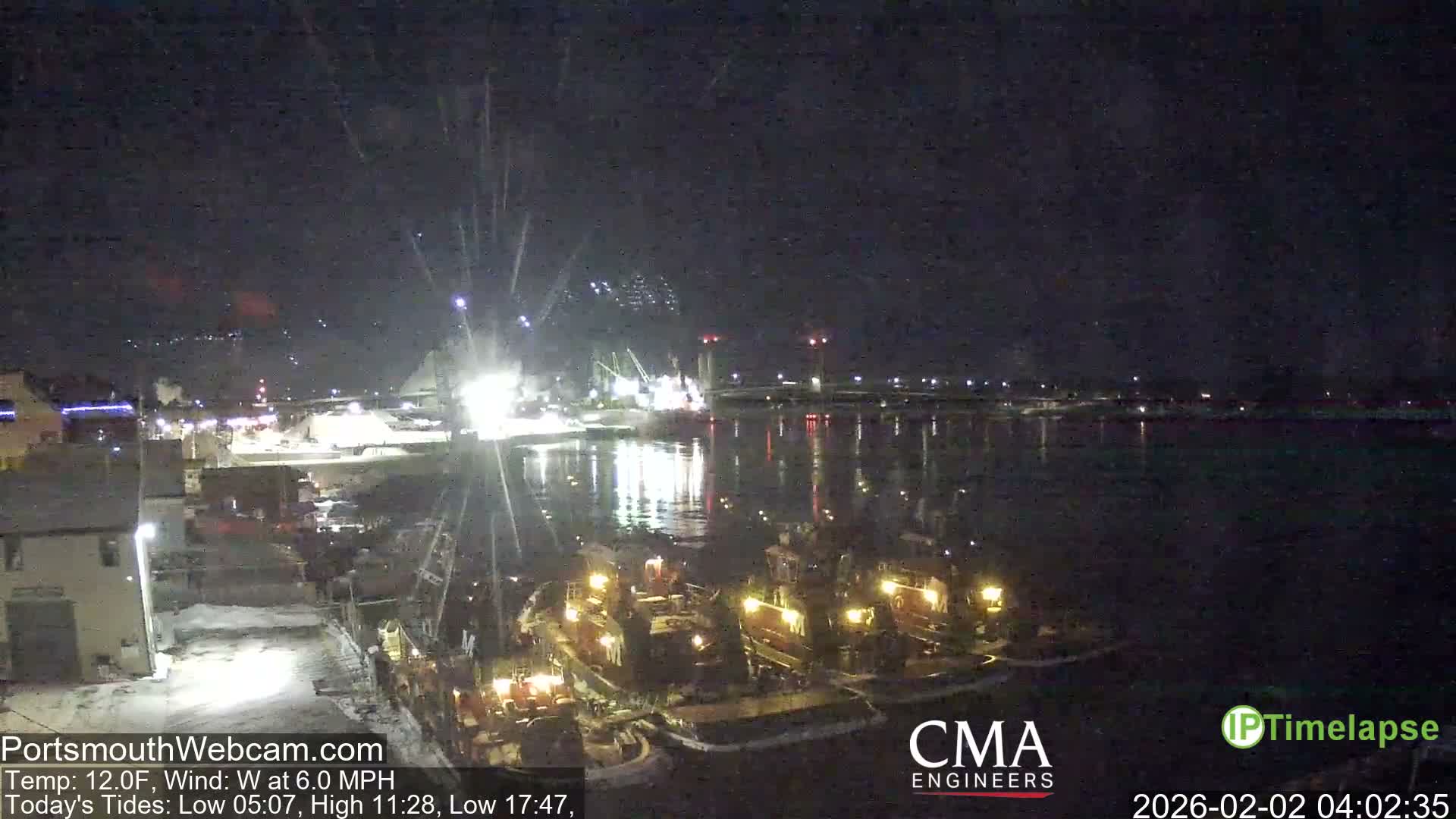 Old Harbor Tugboats & Shipping Live Cam -  Portsmouth, New Hampshire, USA