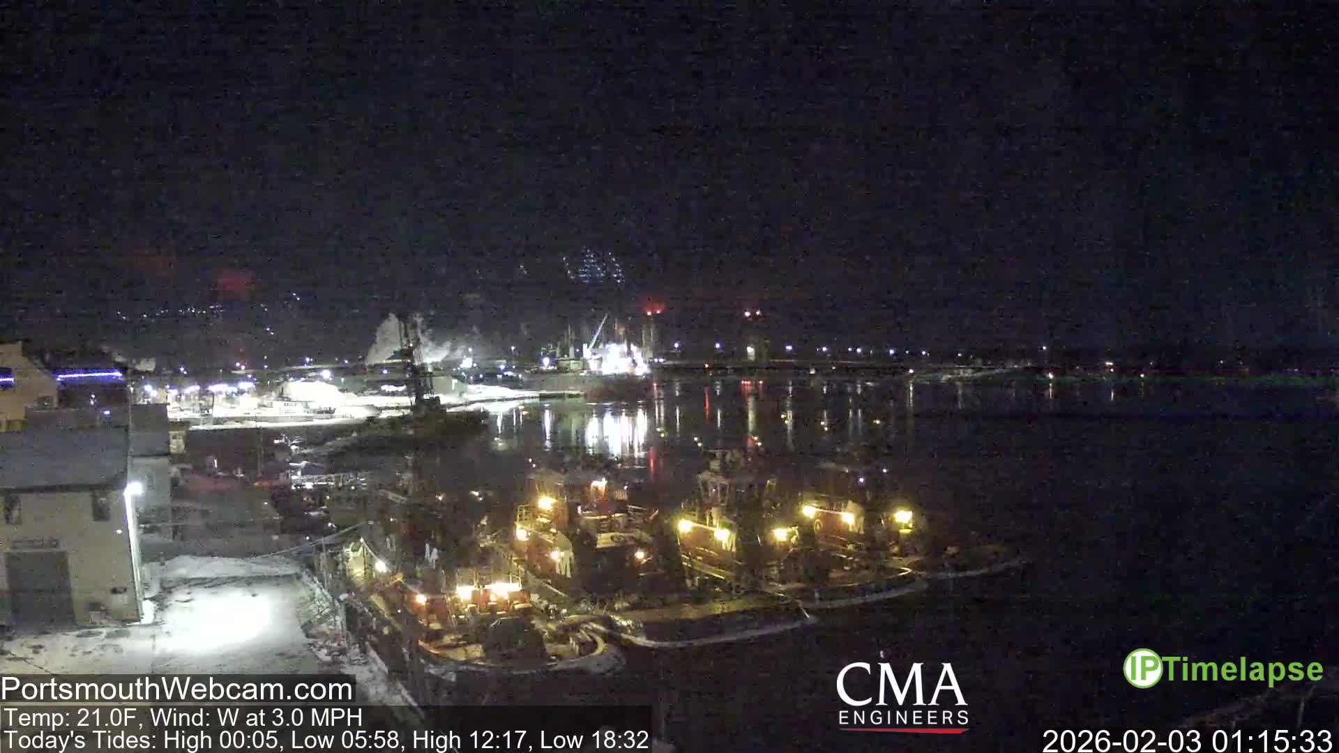 Old Harbor Tugboats & Shipping Live Cam -  Portsmouth, New Hampshire, USA
