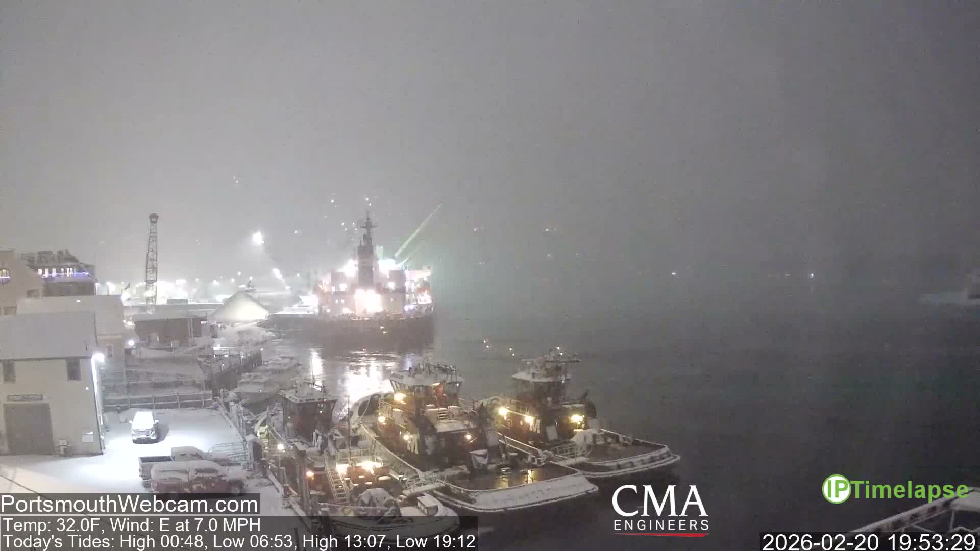 Old Harbor Tugboats & Shipping Live Cam -  Portsmouth, New Hampshire, USA