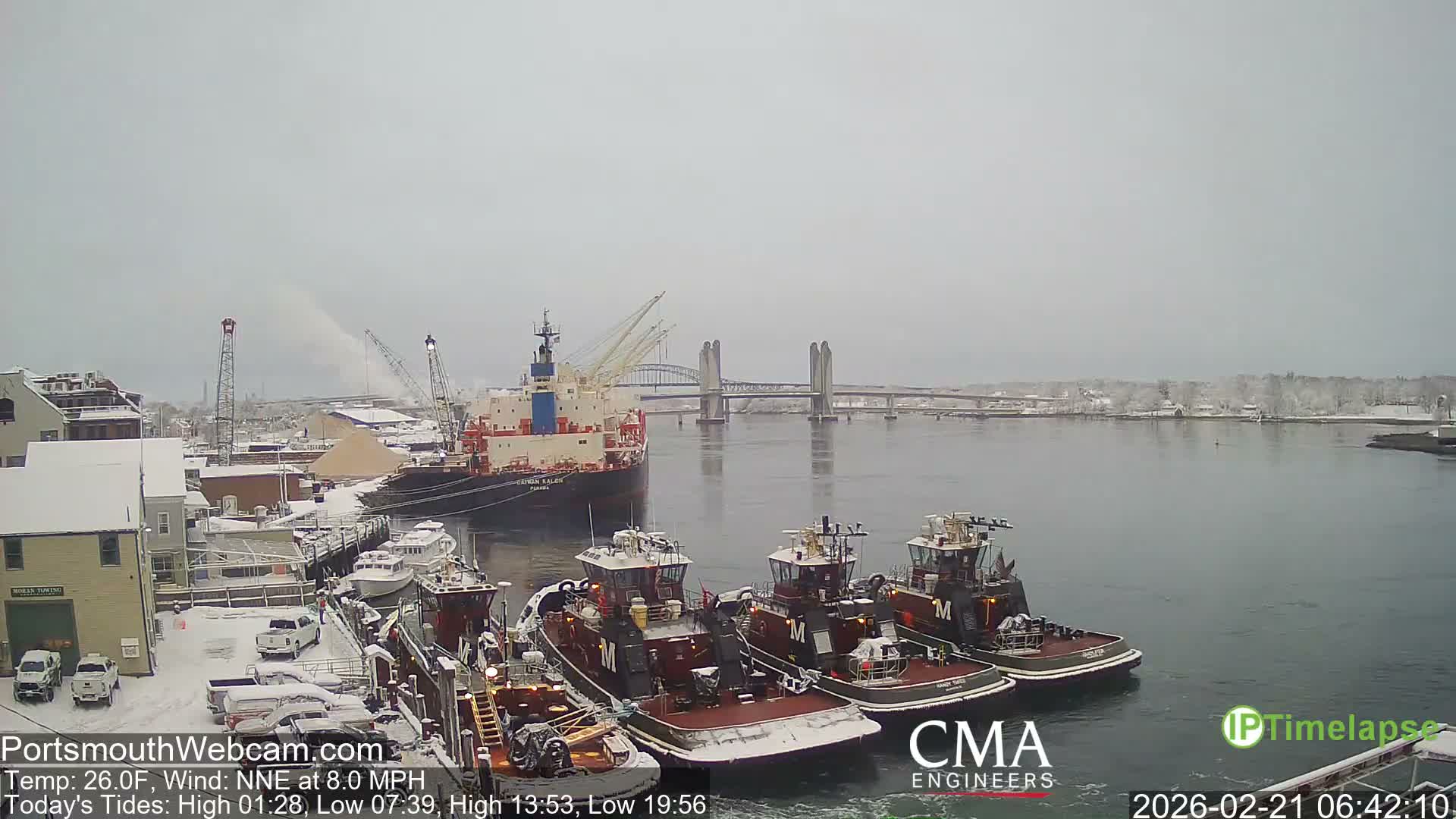 Old Harbor Tugboats & Shipping Live Cam -  Portsmouth, New Hampshire, USA