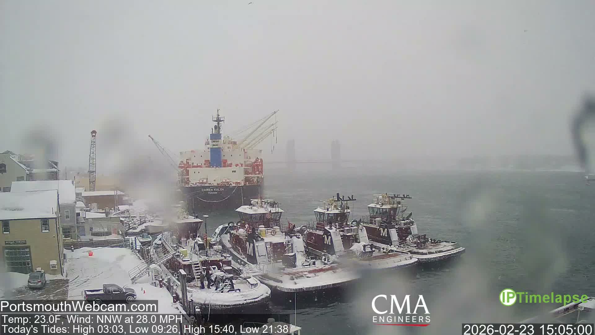 Old Harbor Tugboats & Shipping Live Cam -  Portsmouth, New Hampshire, USA