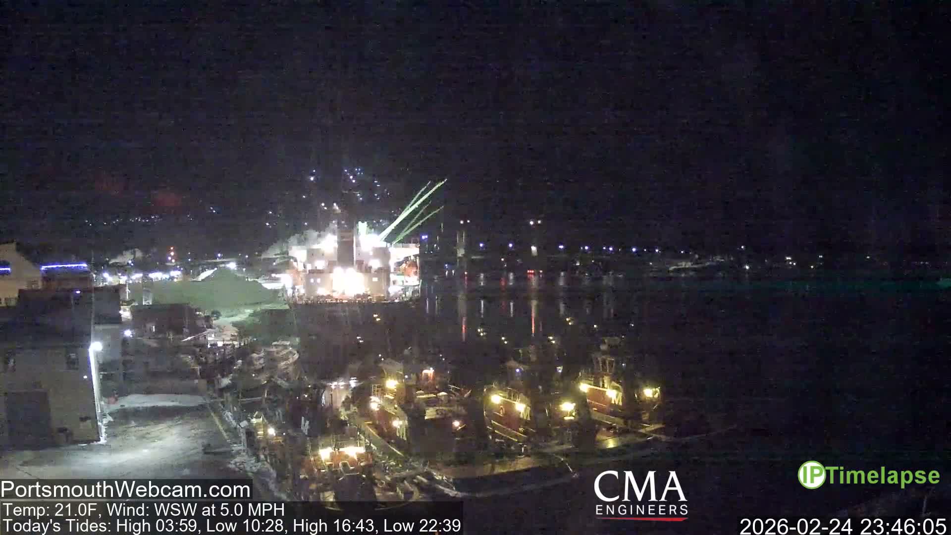 Old Harbor Tugboats & Shipping Live Cam -  Portsmouth, New Hampshire, USA