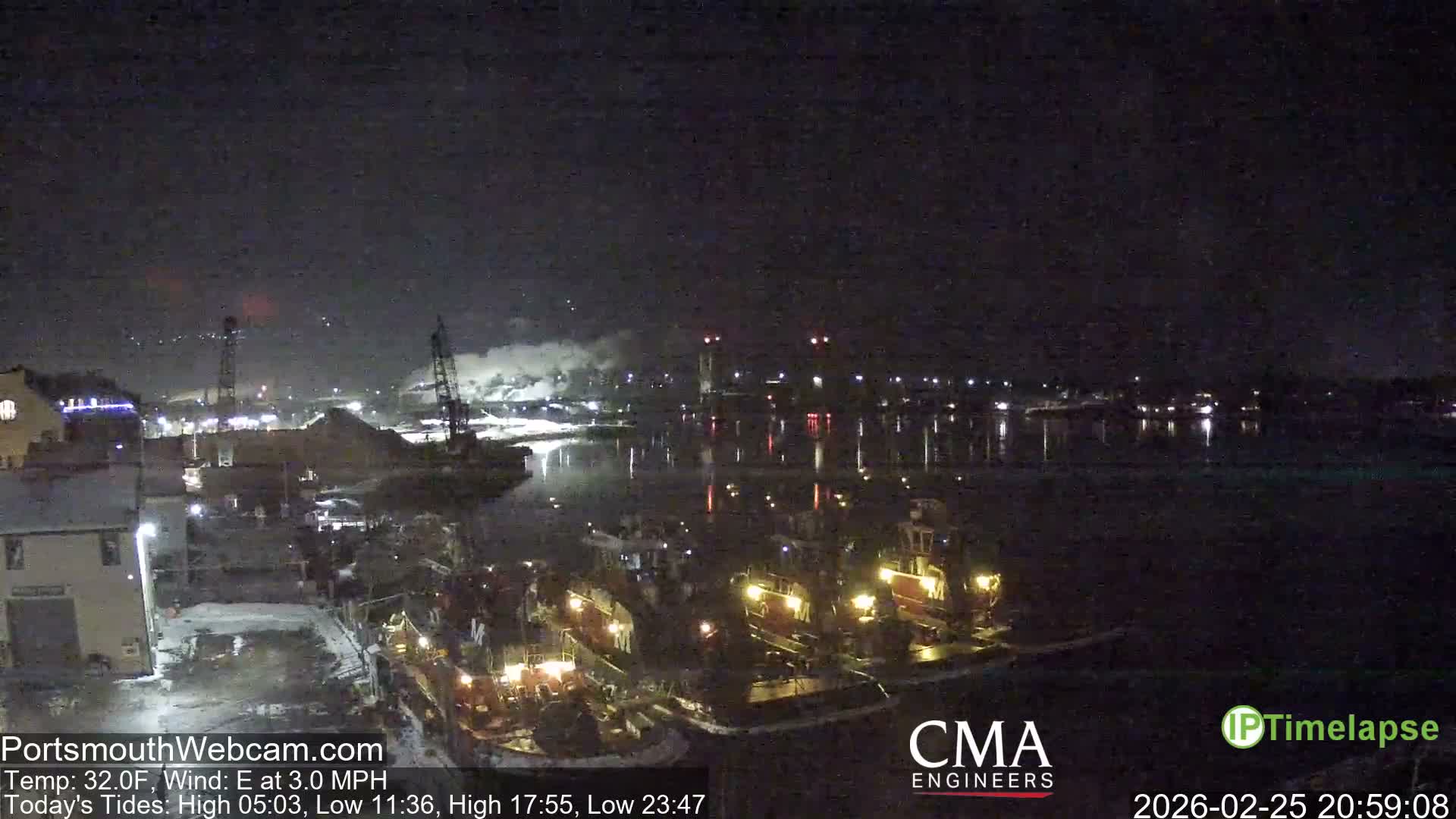 Old Harbor Tugboats & Shipping Live Cam -  Portsmouth, New Hampshire, USA
