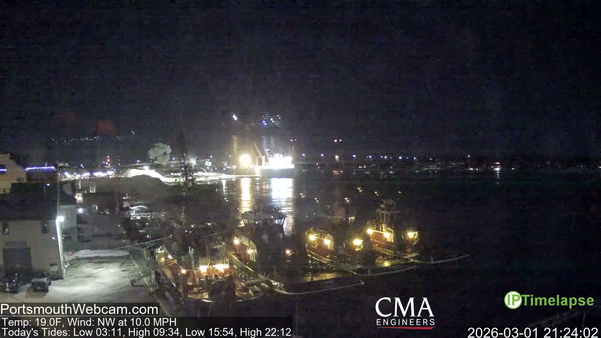 Old Harbor Tugboats & Shipping Live Cam -  Portsmouth, New Hampshire, USA